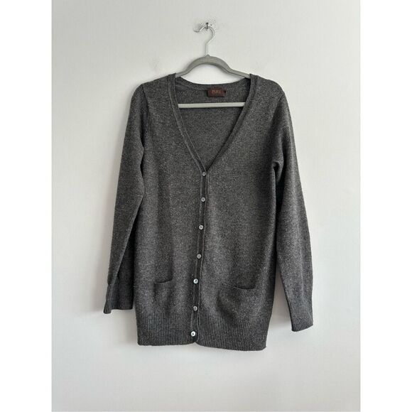 vintage pure collection wool cashmere blend cardigan button up v neck sweater 16 - Picture 1 of 6